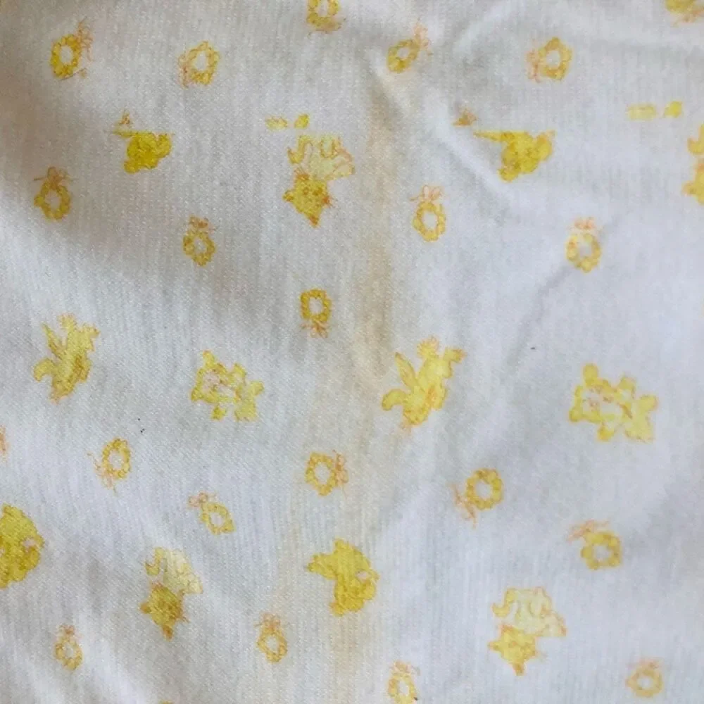 Vintage Carters Baby‎ Blanket and Fitted Sheet Set Yellow Animal Print Cotton